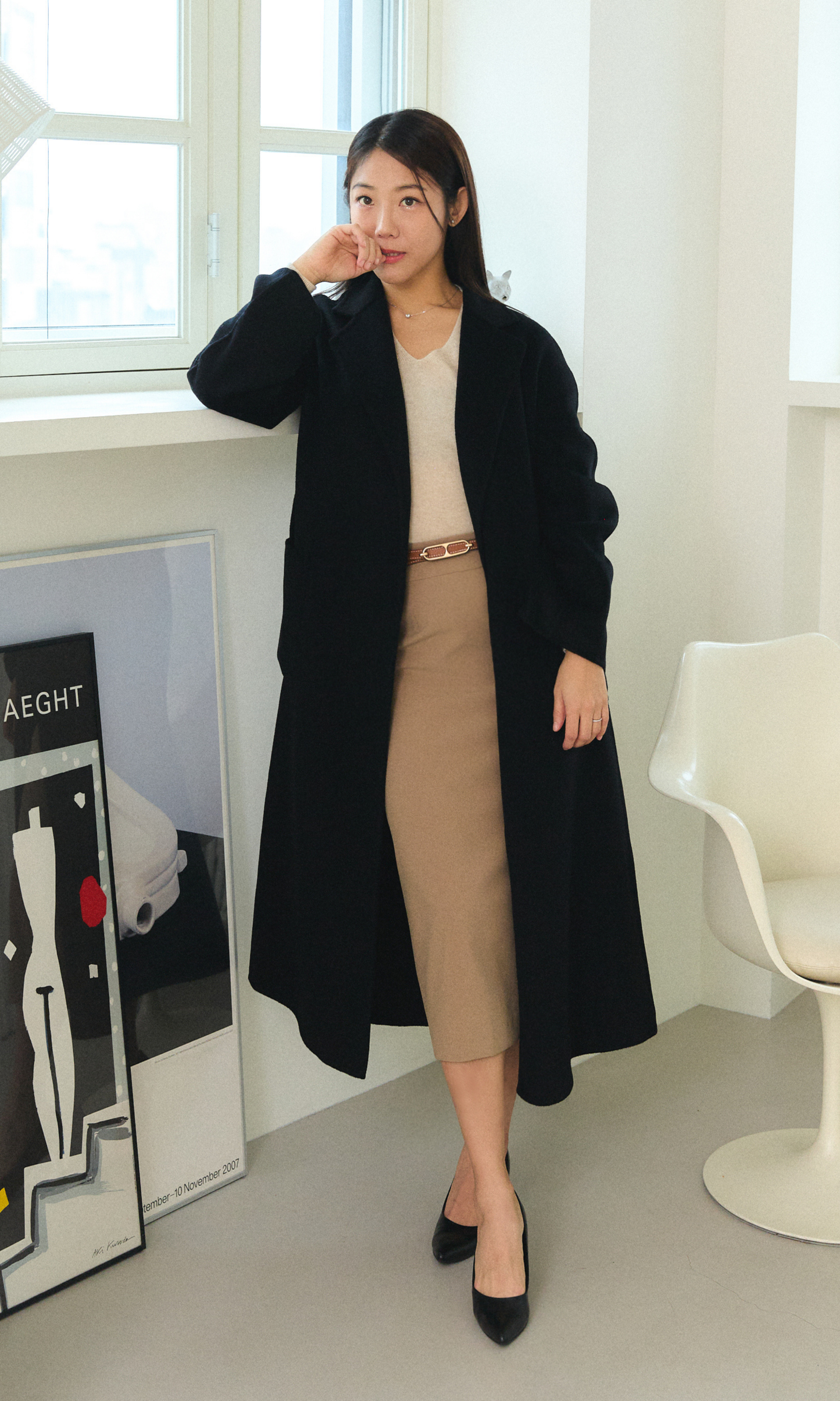 Black Loewen Cashmere Coat