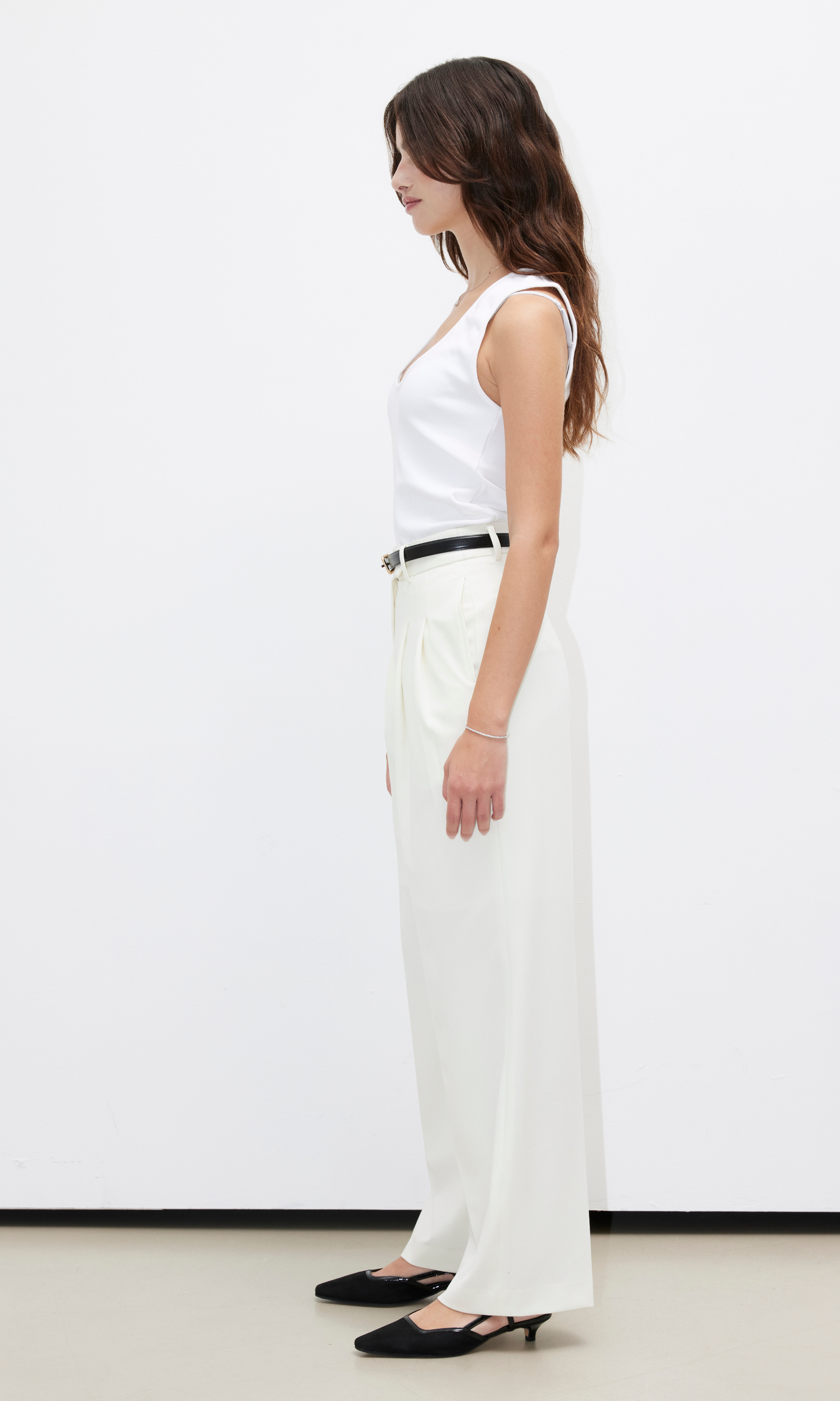 Mayfair Wide Pants (Ivory)