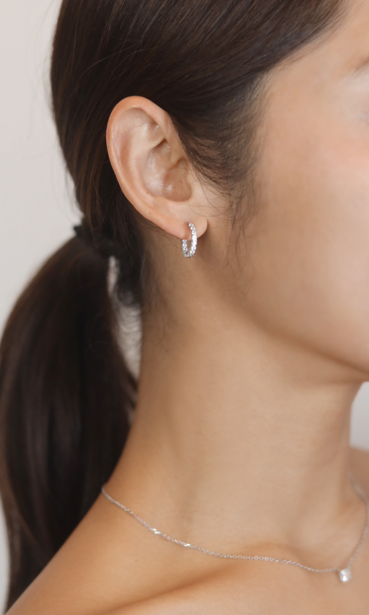 Classic Moissanite Eternity Earrings (Ready to Wear)