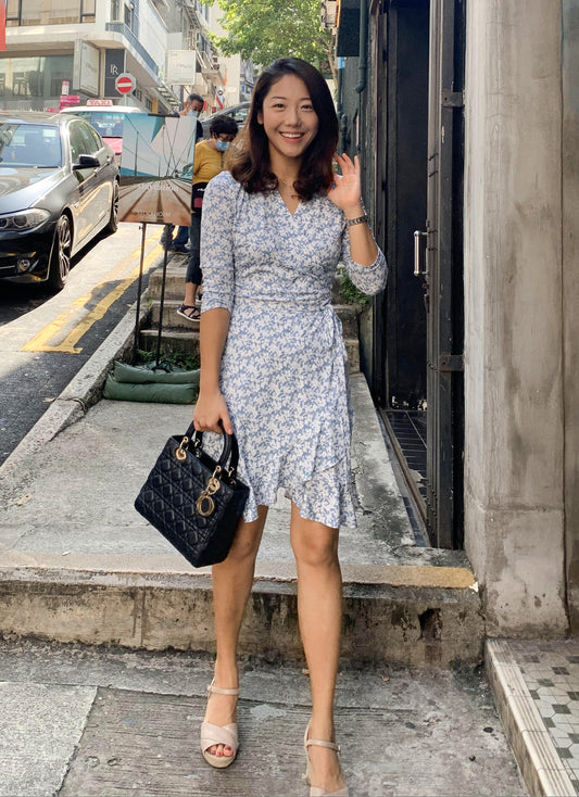 Fresh Ruffle Wrap Dress
